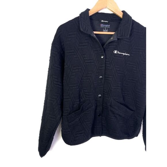 Champion Jacket Women Soft Touch Textural Full Zip Embroidered Script Logo S - Picture 6 of 12